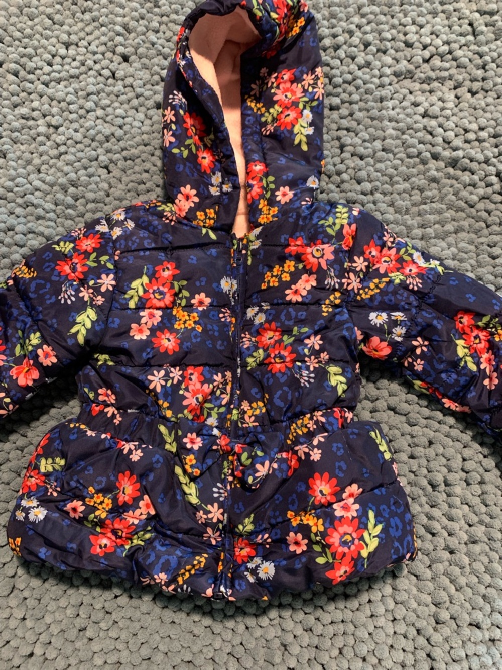 Little Me Floral Hooded Puffer Jacket kids